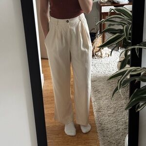 Cream Reformation Trousers